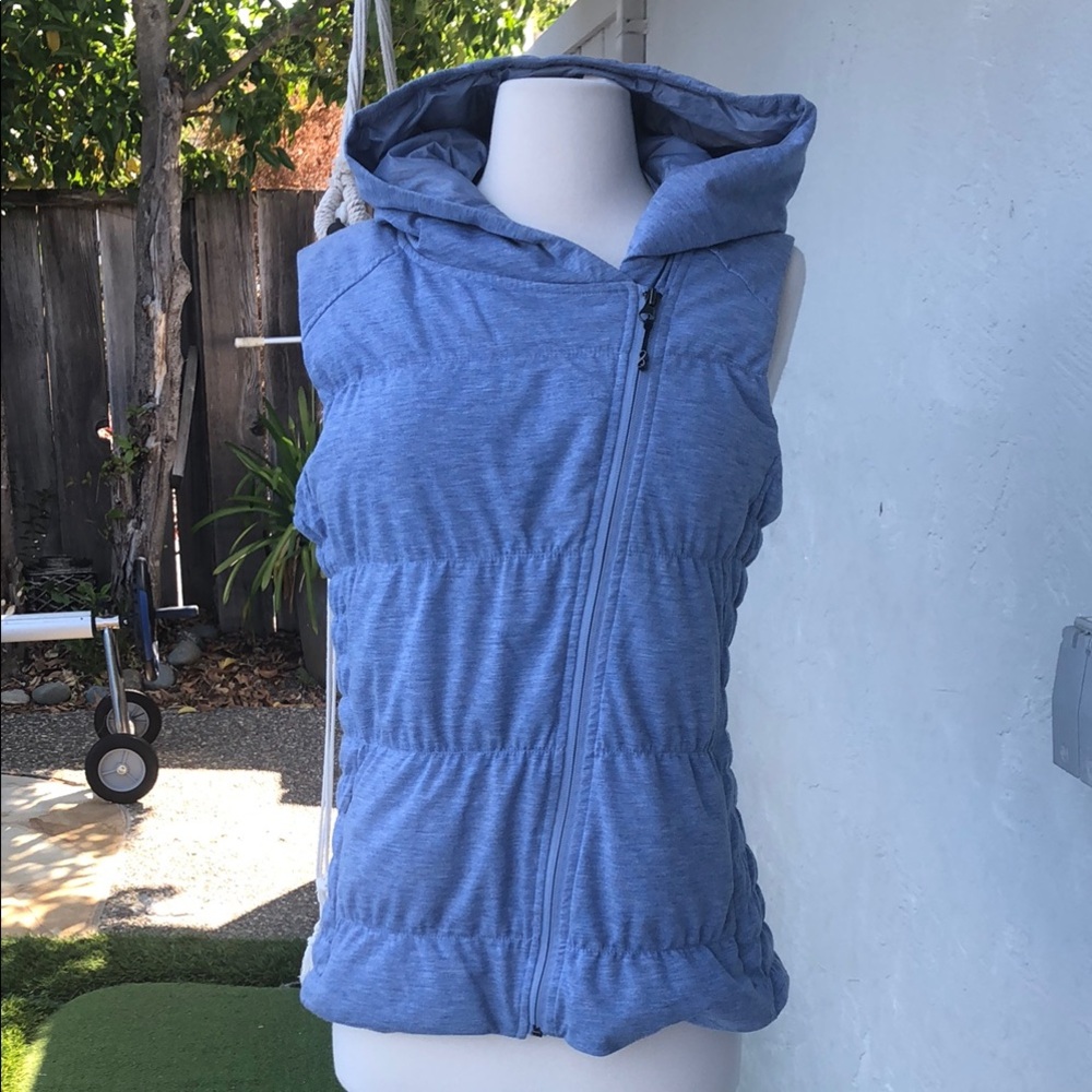 Blanc Noir Blue Hooded Vest - Picture 1 of 7